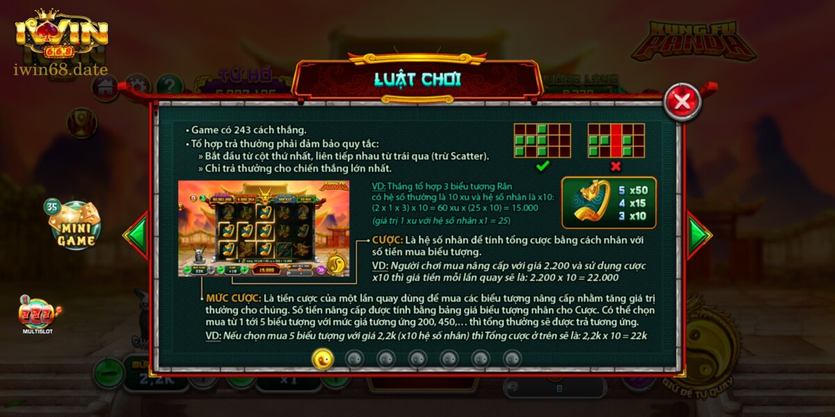 Luật Chơi Kung Fu Panda Iwin68